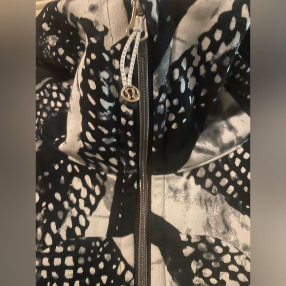 Lululemon Hoodie 6 Black White Static Mist Full Zip Scuba Sweatshirt Womens - Picture 2 of 12